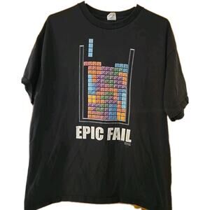 Tetris EPIC FAIL Black Shirt Size XL Official Shirt Y2K Vintage